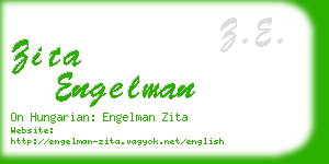 zita engelman business card